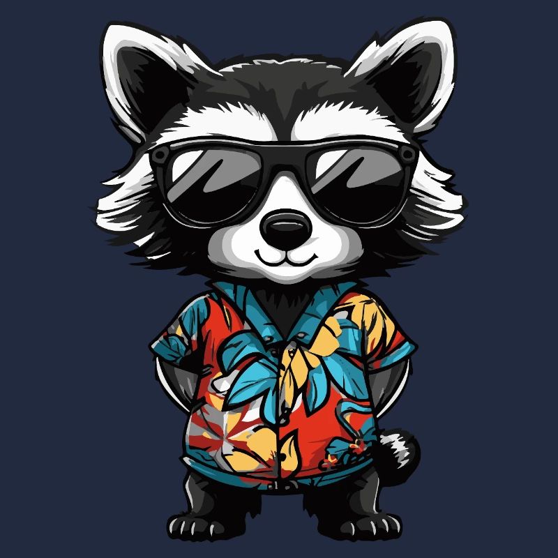 Raccoon Comic Holiday