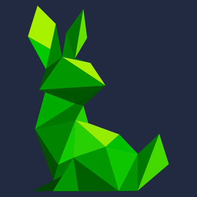 Lapin lowpoly 