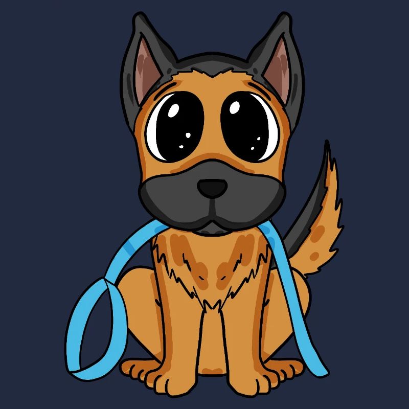 Cute dog with bow - German Shepherd