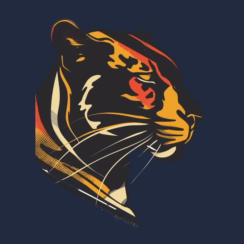 Conception élégante de la silhouette de la panthère