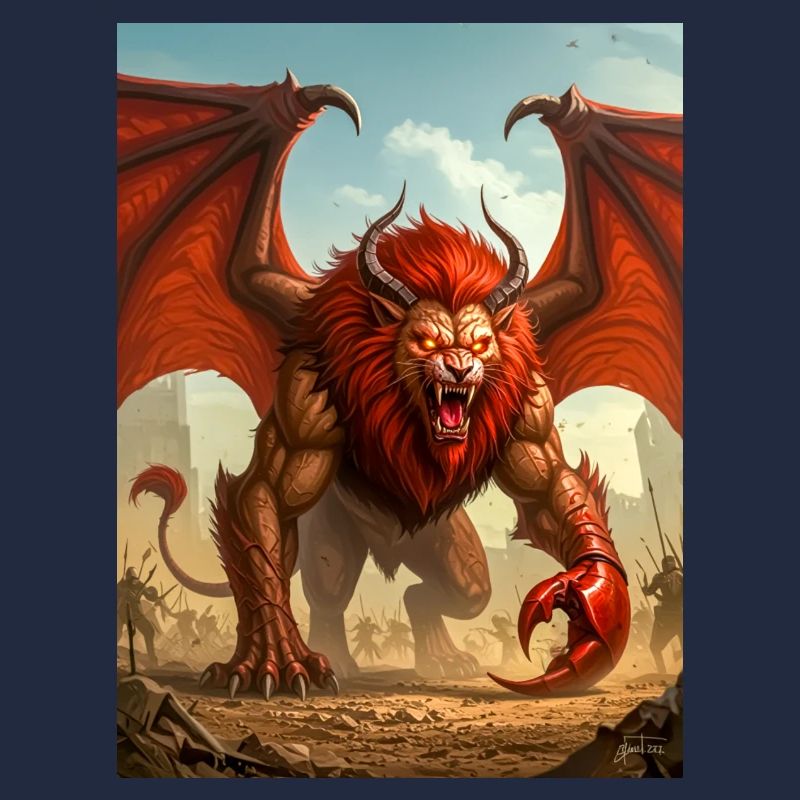 Manticore, lion-bodied desert predator