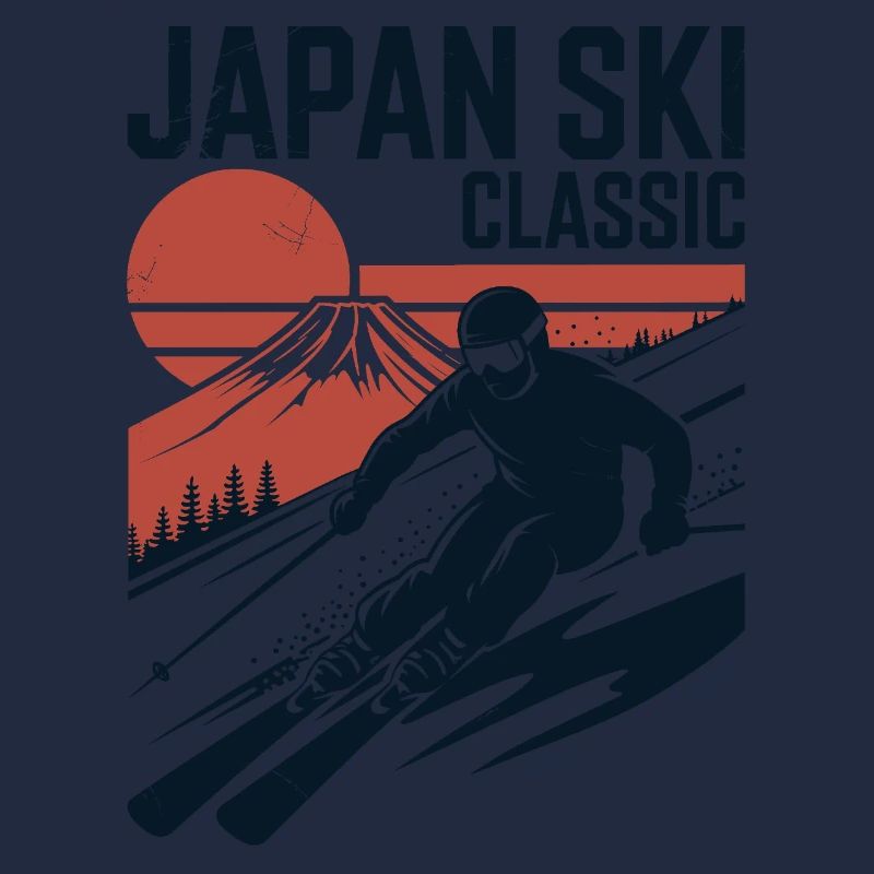 Japan Ski Klassisches Retro-Design