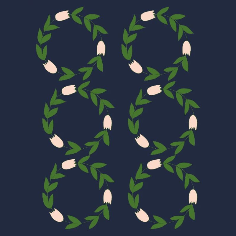 Blumenmuster in Gräser-Form