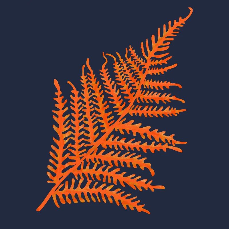 Farnkraut in Orange