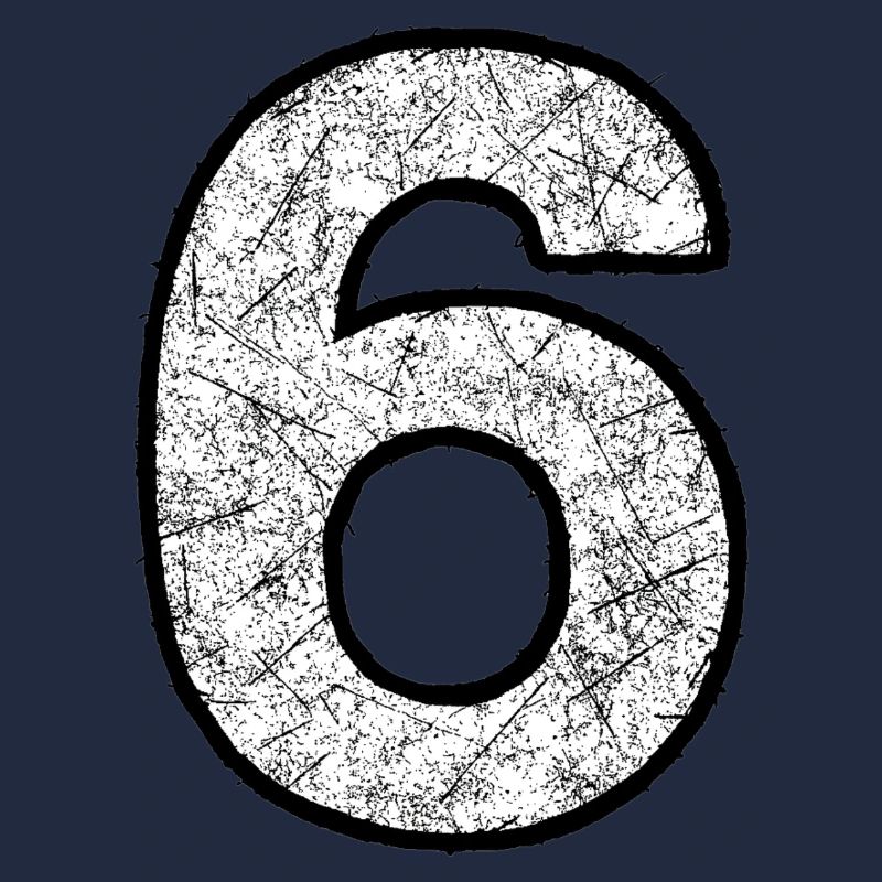 Six chiffres avec texture scratch