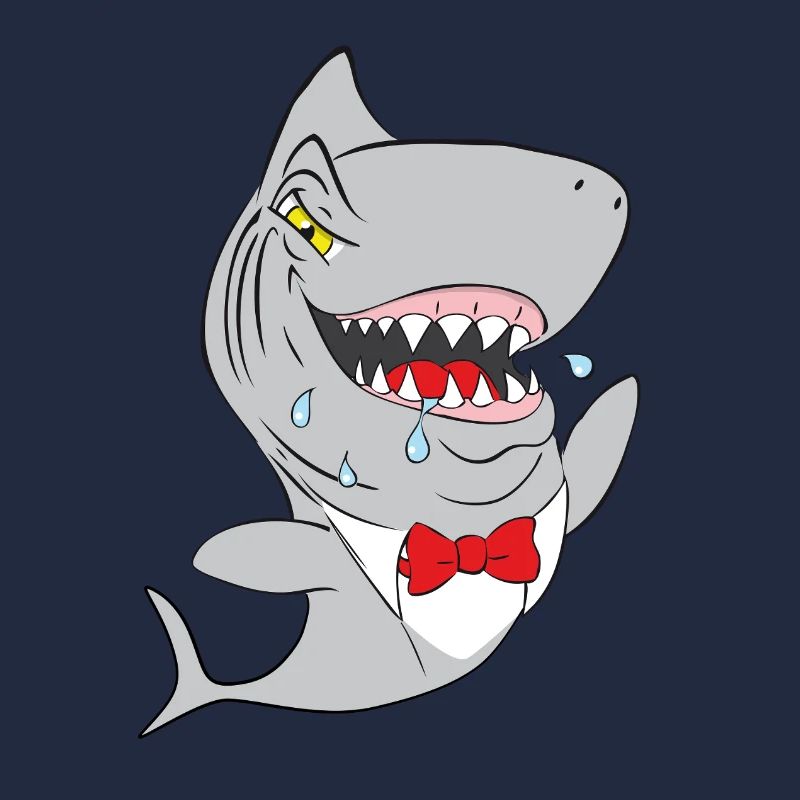 Hai Schnappshark mit roter Fliege