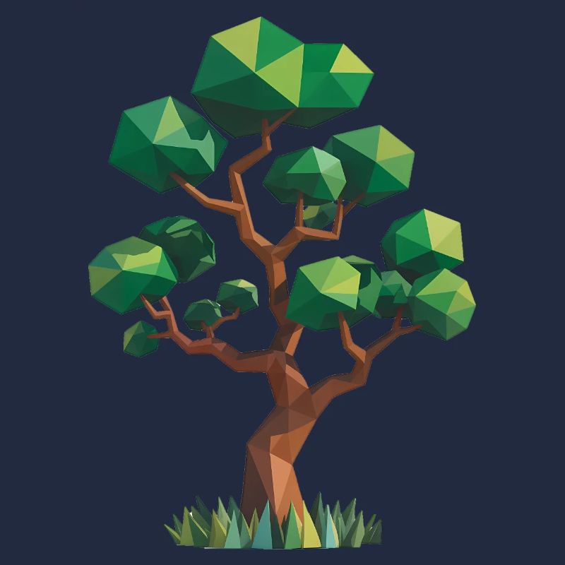 Baum - Cooles Low Poly Logo