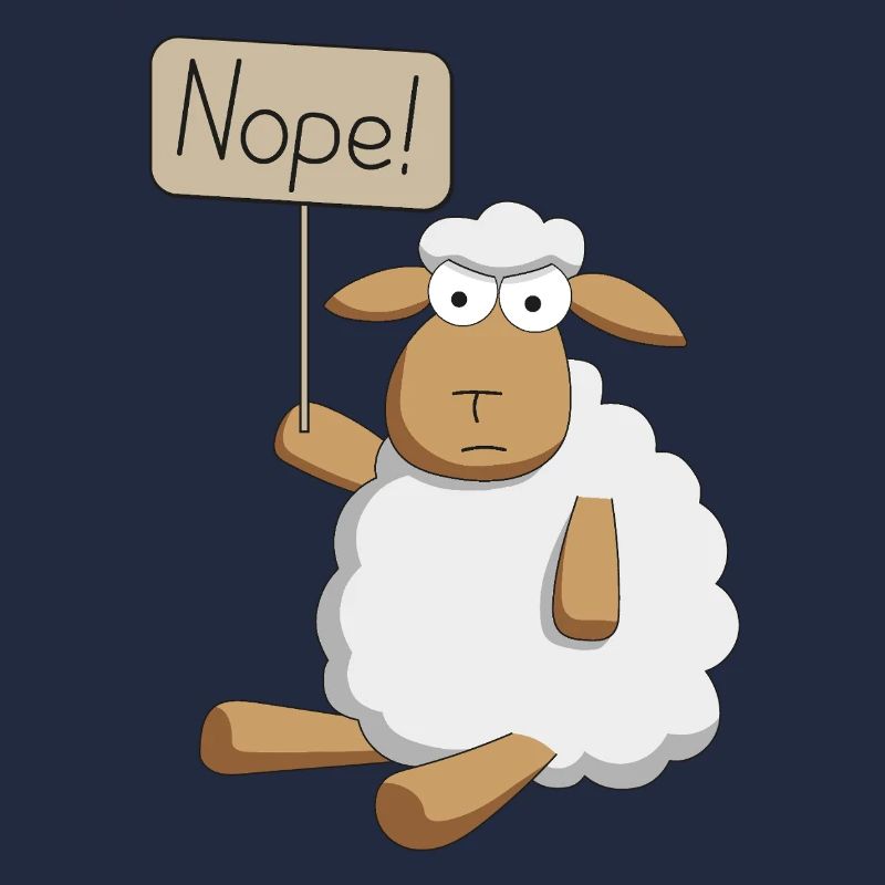 Nope! - protestierendes Schaf