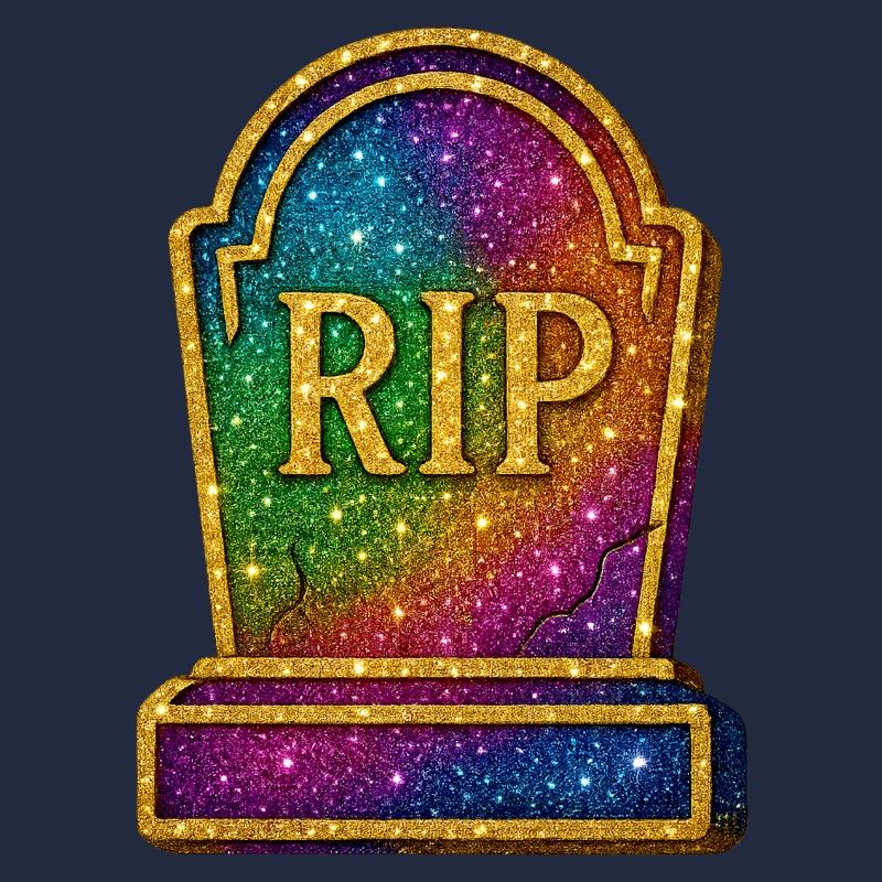 Galactic RIP Tombstone Glitter