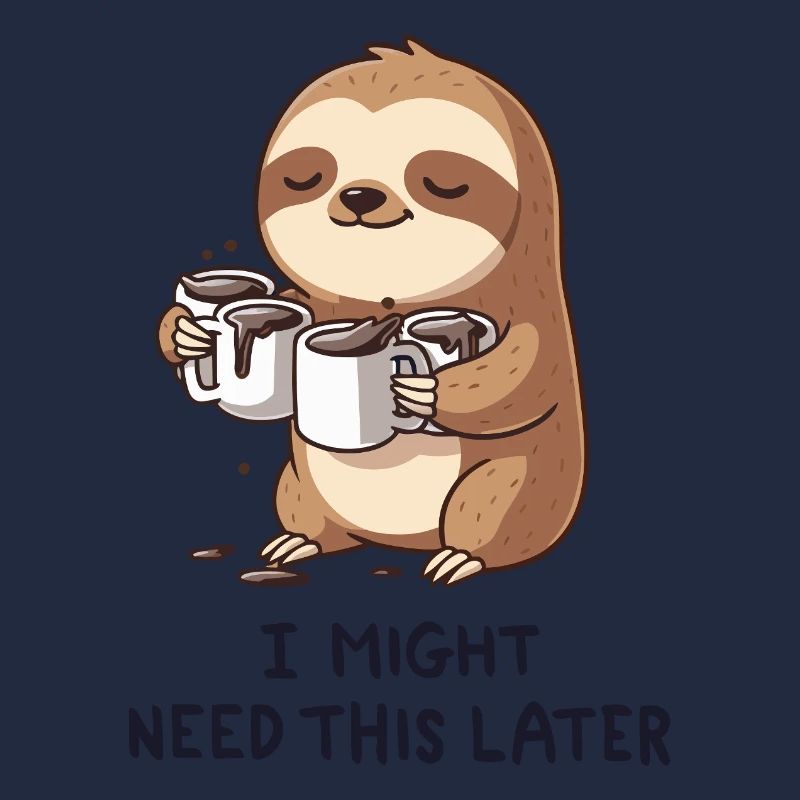 I Need Coffee For Later - Funny Sloth