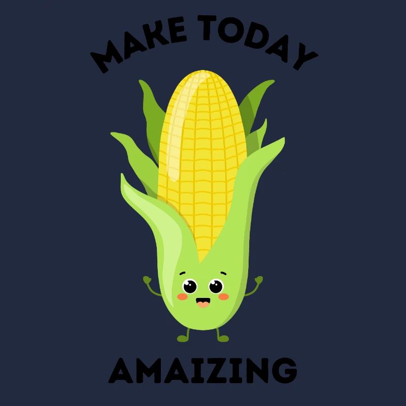 Mignon jeu de mots maïs dessin animé « Make Today Amaizing »