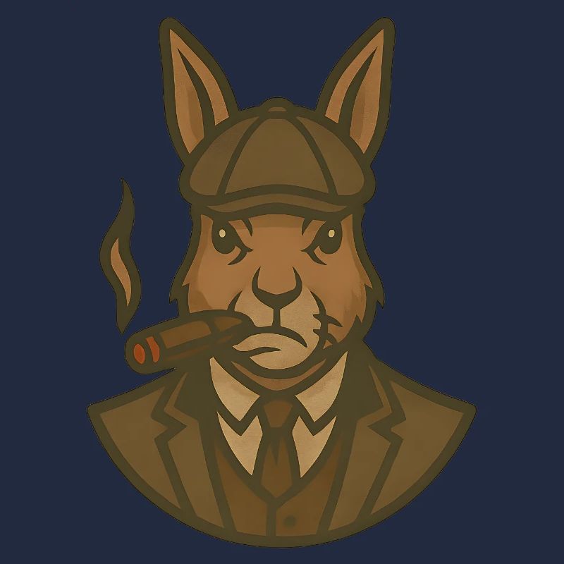 Rabbit in a suit with cigar 1920