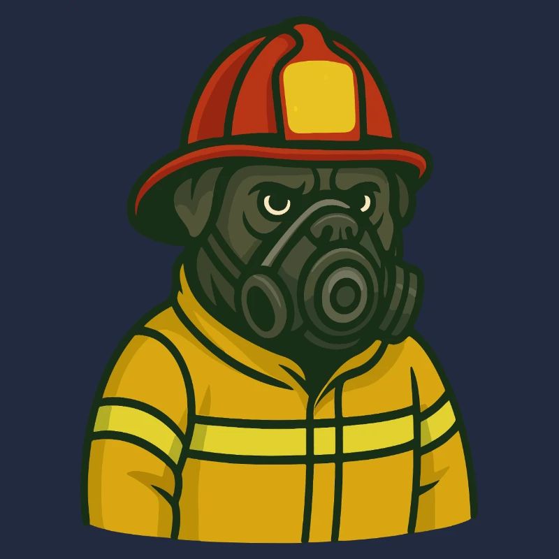 Gasmaske Feuerwehrmann