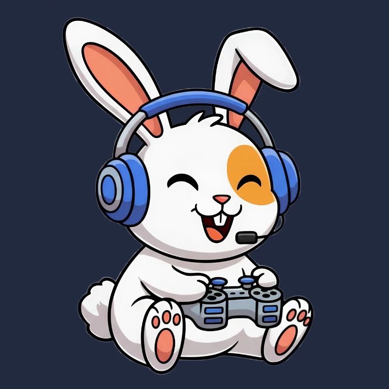 Kaninchen beim Gamen