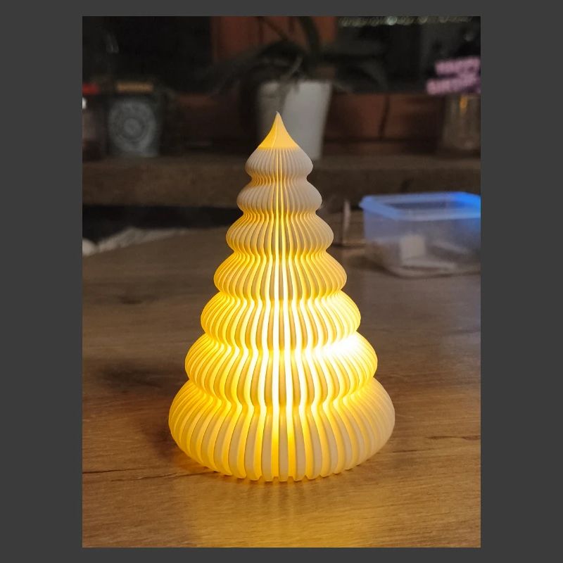 Yellow Paper Lamp in Step Shape