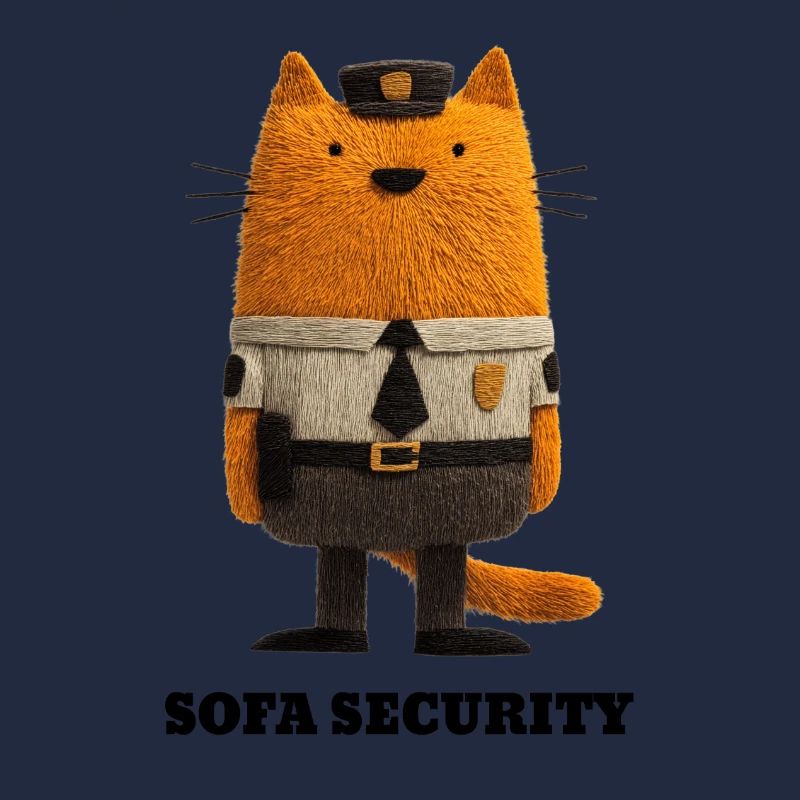 Katze im Security Look - Sofa Security 