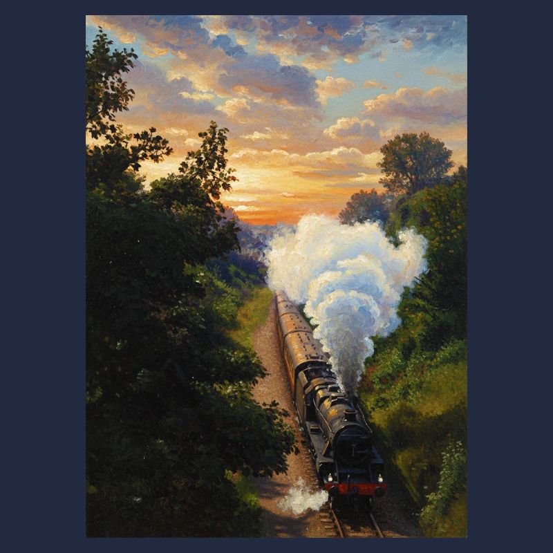 Sunset Dampflokomotive