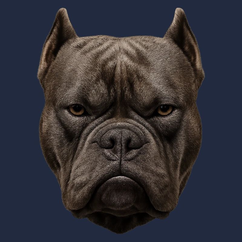 Kraftvoller Bulldoggenkopf