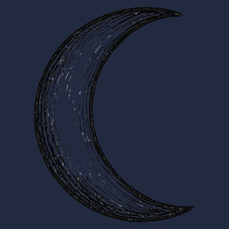 Hand Drawn Crescent Moon Sketch