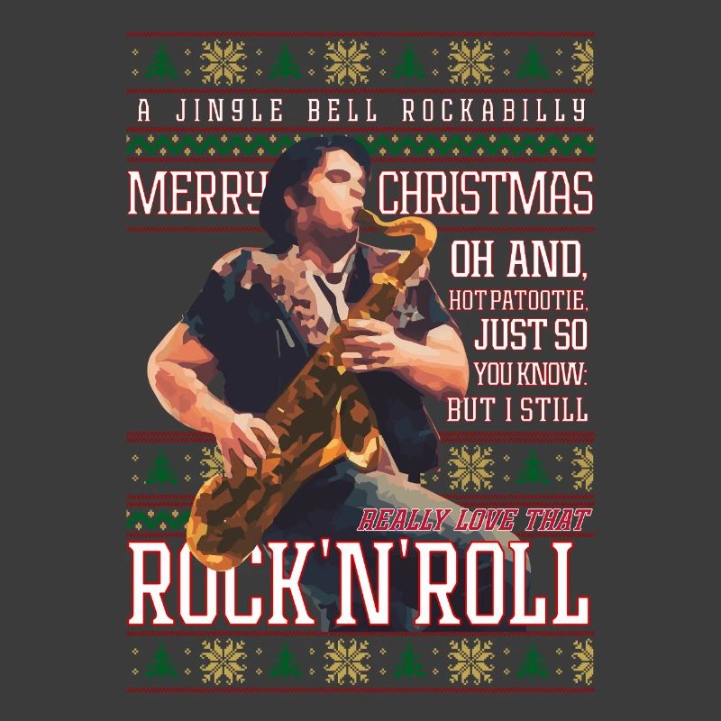 Rockabilly-Weihnachts-Rock'n'Roll-Hässlicher Weihnachtspullover