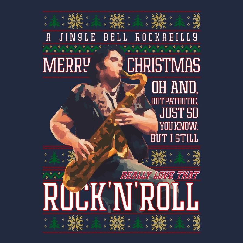 Rockabilly Christmas Rock’n’Roll Pull de Noël Moche