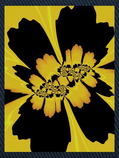 Fleur jaune noire