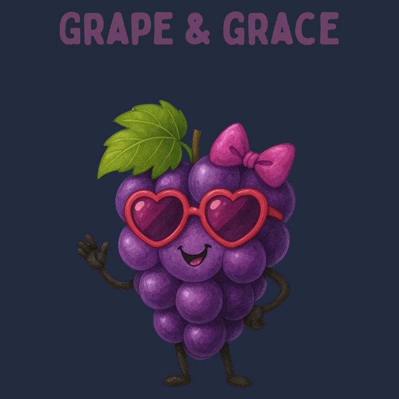 Grape  Grace - Traube mit Herzbrille 