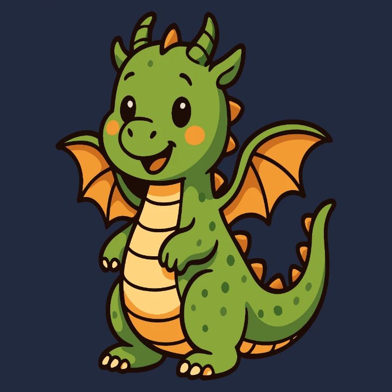 Kleiner Drachen im Comicstil