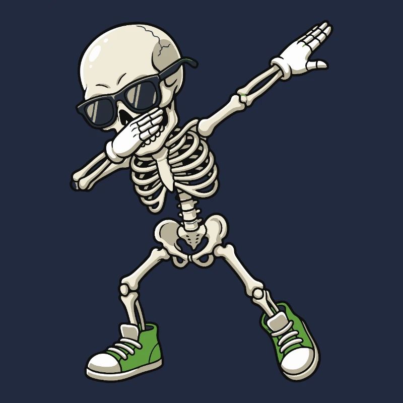 Dab Skelett Cartoon