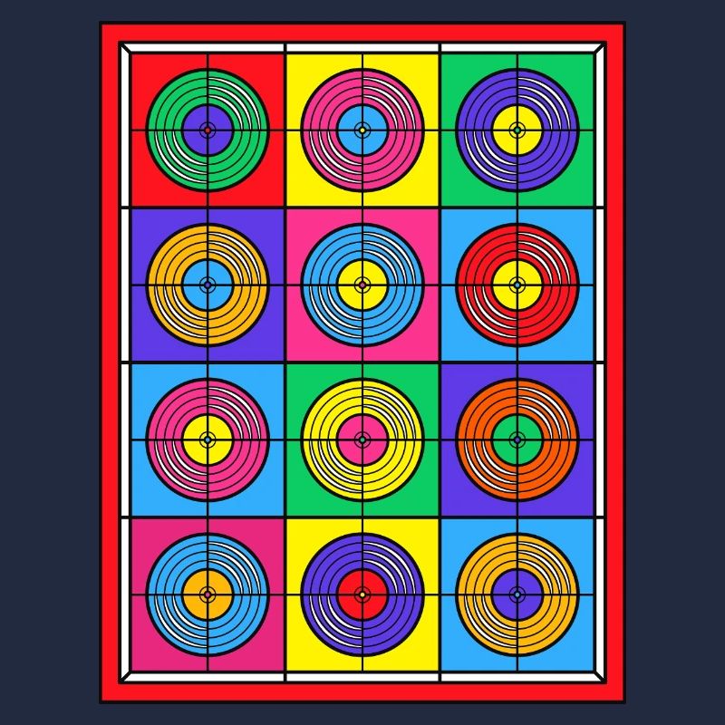 Buntglas-Pop-Art-Vinylalben