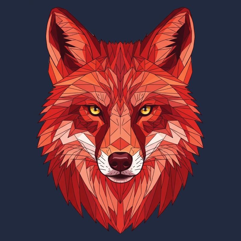 Polygonal Fox Head