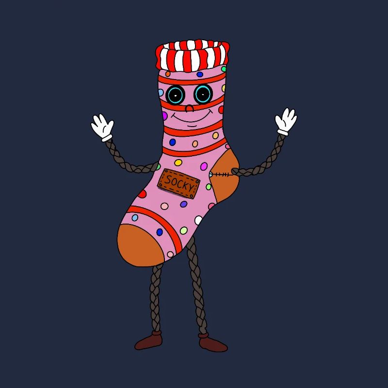 Socky Glitzer Sockefigur