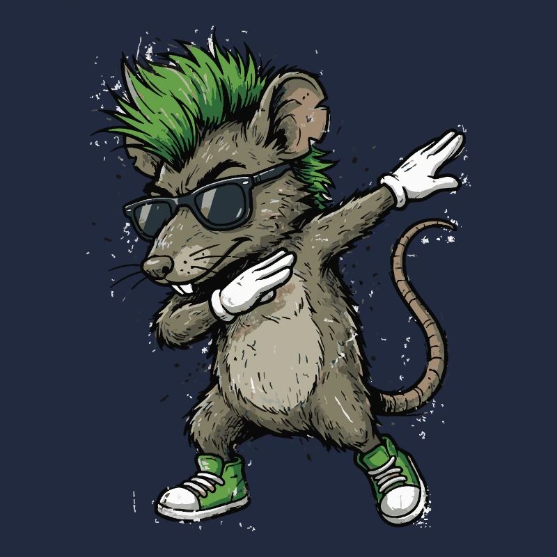 Punk Dabbing Ratte Cartoon