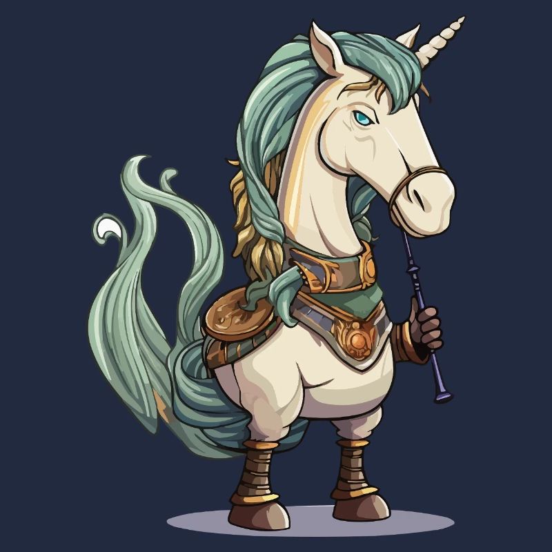 Einhorn Dudelsack Motiv