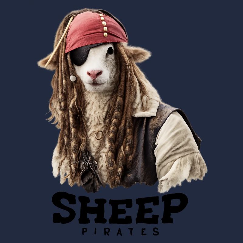 Mouton pirate aux dreadlocks