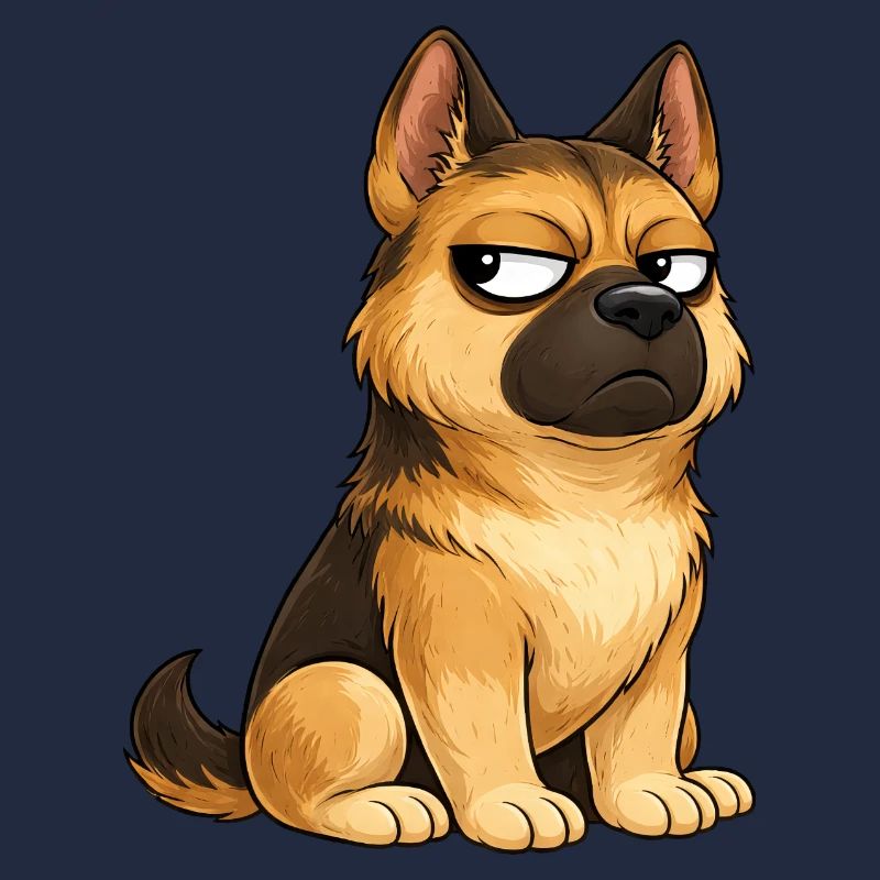 Cool Dog German Shepherd Skeptical