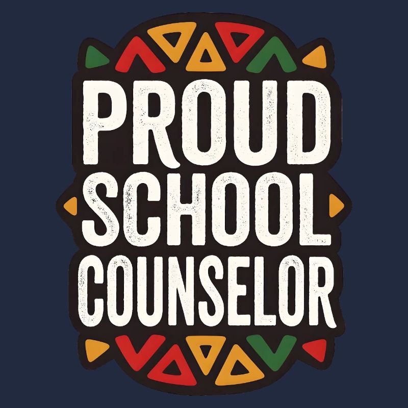 School Counselor Pride Geometric Pattern