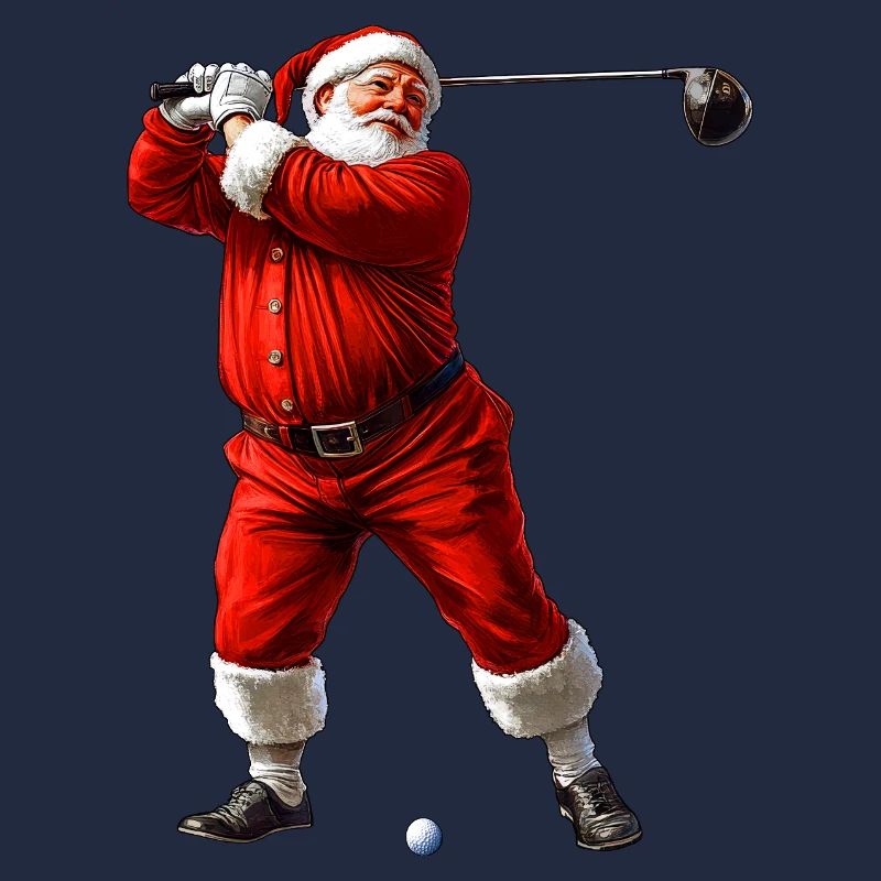 Golfspieler Weihnachtsmann