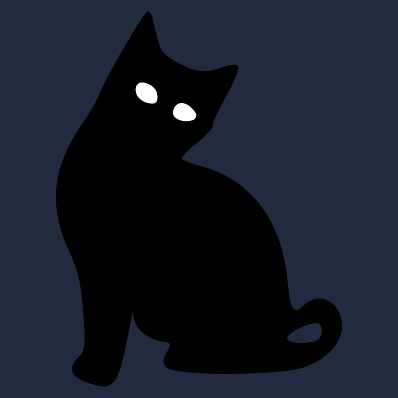 Cat Silhouette Black Gift Cat Lover
