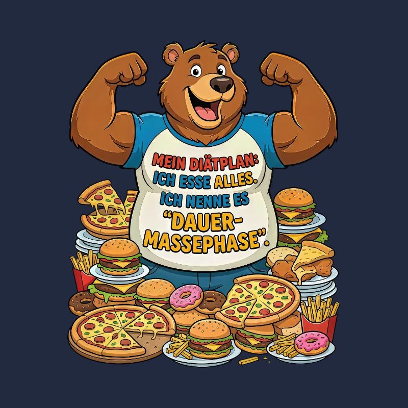 Permanent mass phase: Bear with pizza
