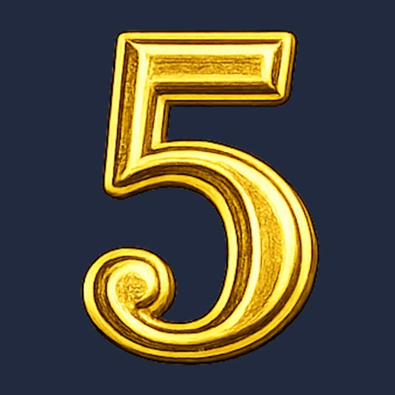 Goldene Fünf Ornament