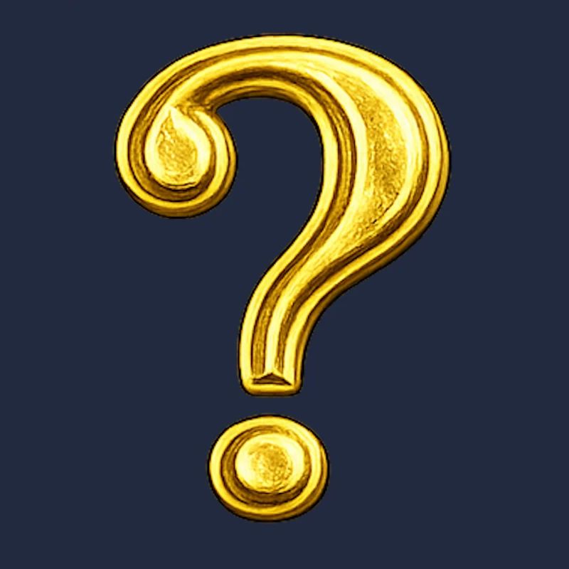 Goldenes Fragezeichen Design