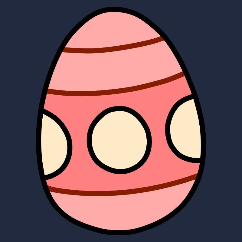 Pastel Striped Easter Egg