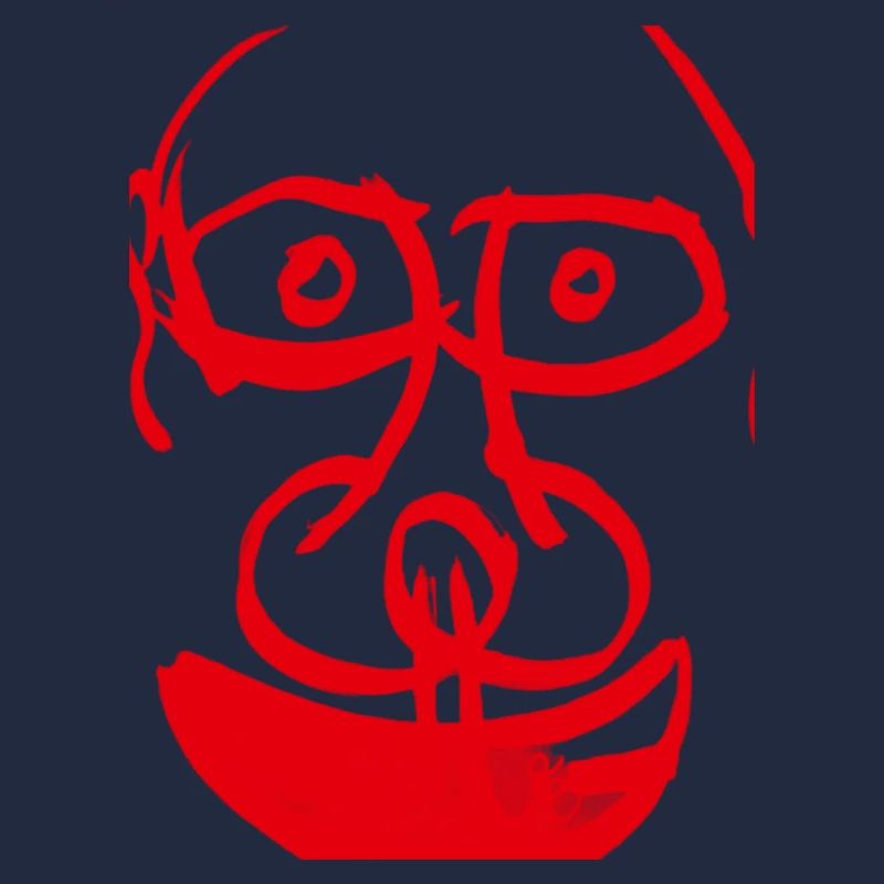 Le visage rouge abstrait - das abstrakte Rote Gesicht