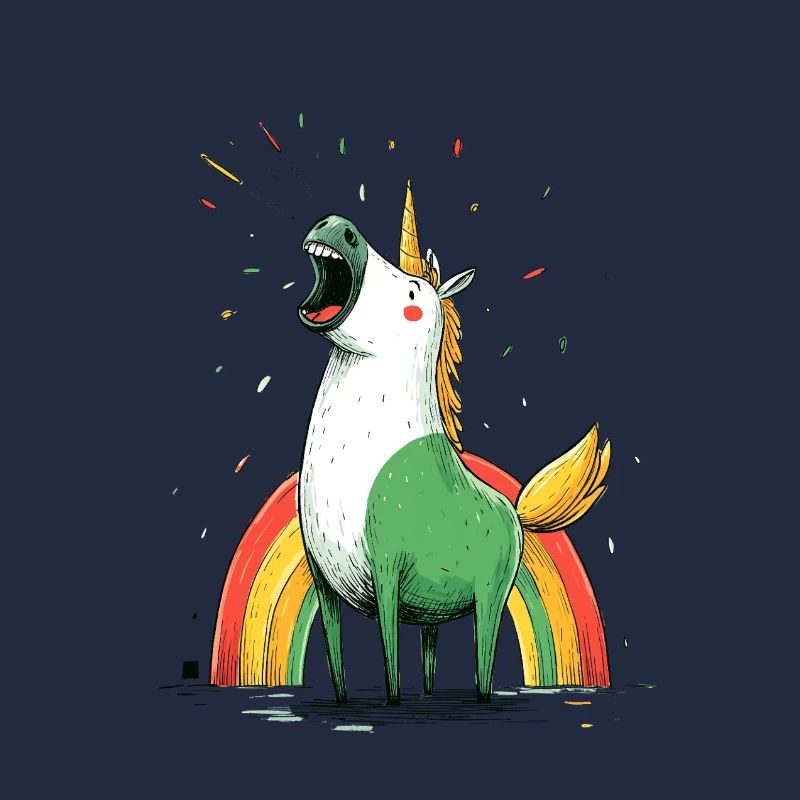 Einhorn mit Regenbogenzauber