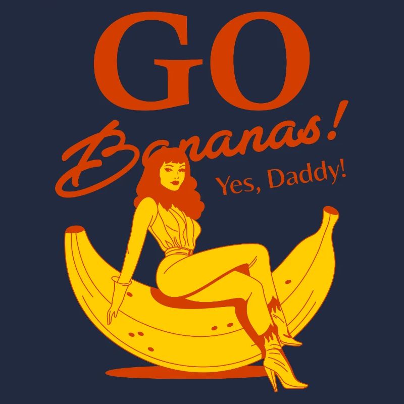 Mädchen auf einer banane
