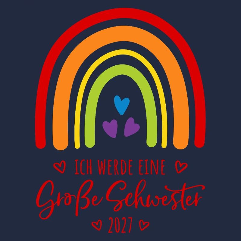 Ich werde eine Große Schwester 2027 Regenbogen