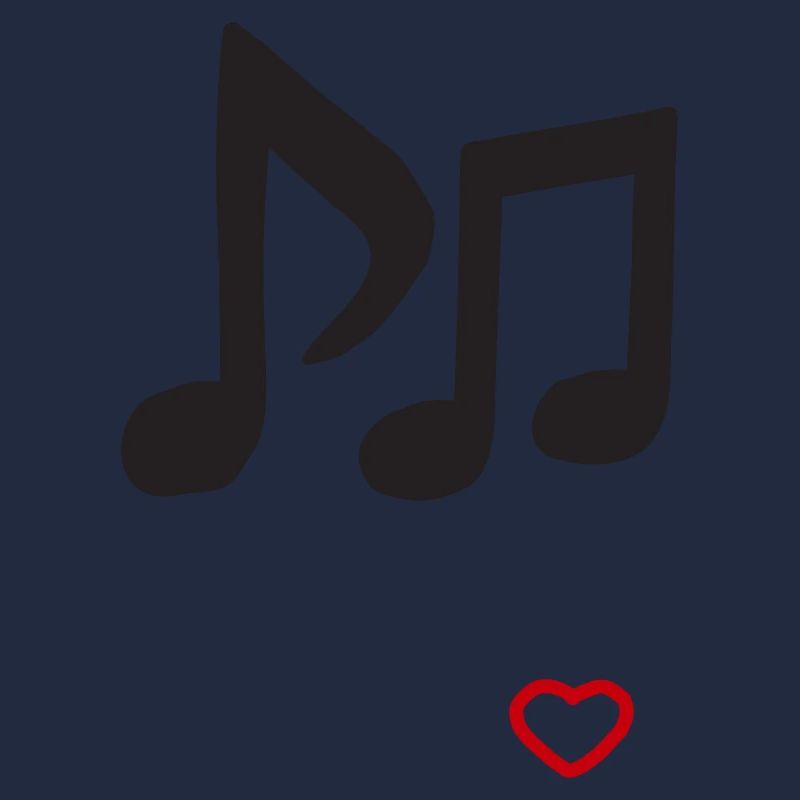 Heart Melody Notes Design