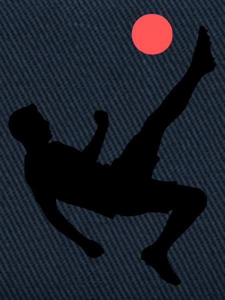 Dynamischer Fallrückzieher Fußball
