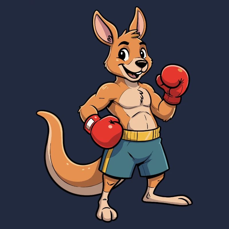 Känguru Boxer Cartoon